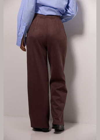 Замшевые женские брюки бежевого цвета Arjen (307815005)