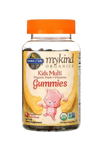 MyKind Organics Kids Multi 120 Veg Gummies Fruits Garden of Life (292556211)