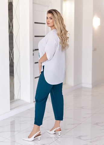 Костюм женский летний из софта (футболка + штаны) No Brand (332111881)