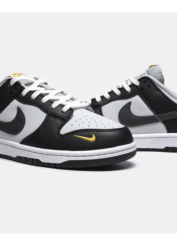 Чорні Осінні кросівки чоловічі nike dunk low mini swoosh - black total orange найк сб данк No Brand