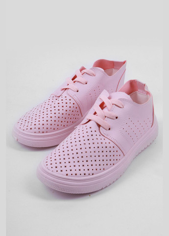 Мокасини жіночі рожевого кольору на шнурівці Let's Shop (293476695)
