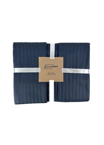 Комплект постельного белья Stripe Dark Grey сатинстрайп евро 200х220 см темно- (2251736516015) SoundSleep (292653315)