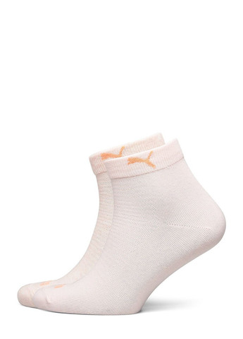 Помаранчеві шкарпетки women's quarter 2-pack light oragne Puma однотонні (333959814)
