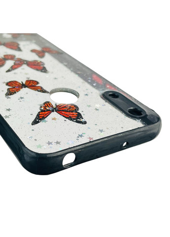 Чохол для Y6 2019 з блискітками з метеликами на хуавей у6 2019 чорний Huawei (366389064)