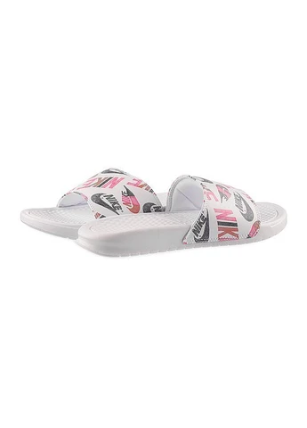 Белые шлепанцы wmns benassi jdi print Nike