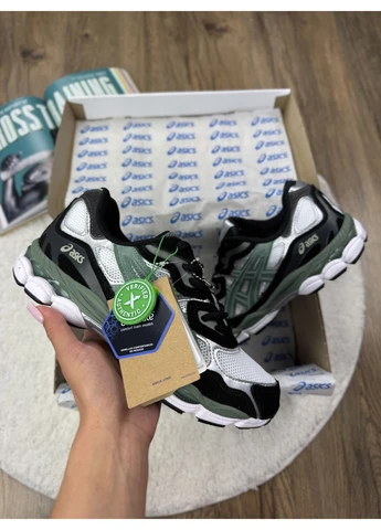 Білі кросівки чоловічі asics gel-nyc white black ivy асікс гель нюк білі демісезон No Brand
