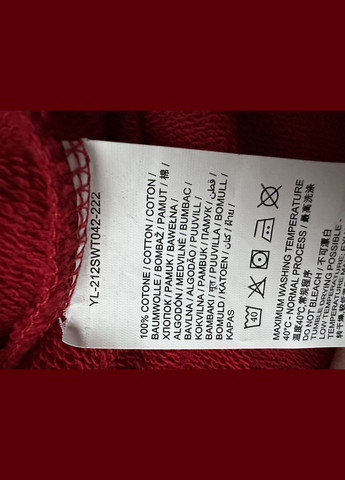 OVS 2000-560 свитшот для девушки с карманом кенгуру красный однотонный красный праздничный, коктейльный, деловой, повседневный, кэжуал, деним хлопок органический, двунитка, трехнитка, хлопок, трикотаж