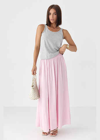 Женская однотонная майка с необработанной окантовкой - молочный цвет Lurex — 340917651