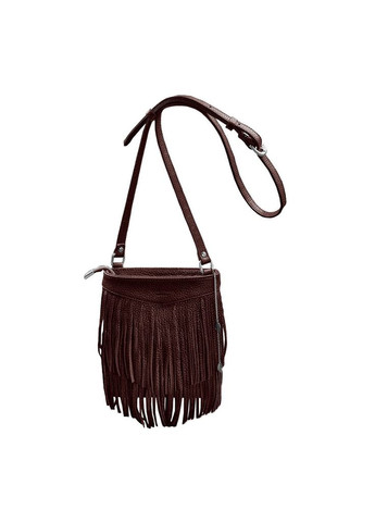 Шкіряна жіноча сумка з бахромою міні-кроссбоді Fleco бордова BlankNote кросс-боди (348359313)
