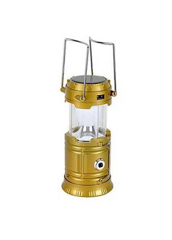 Фонарь аккумуляторный LED лампа JH-5800T с павербанком и солнечной панелью золотистий (1756375680) No Brand (335008809)