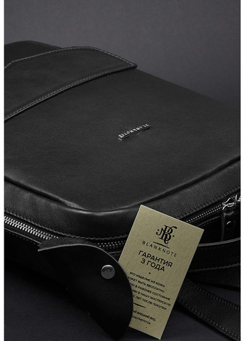 Шкіряний жіночий міський рюкзак на блискавці Cooper чорний BlankNote (348359235)