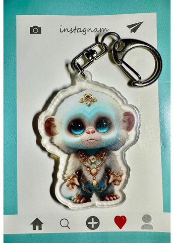 Акриловая 2D подвеска - брелок с изображением символа года по Китайскому гороскопу ГОД ОБЕЗЬЯНЫ No Brand (315599548)