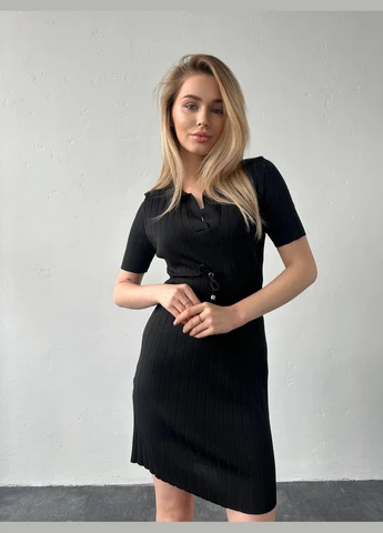 Чорна жіноча сукня в'язка No Brand