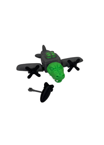 Іграшка "Bombardino Crocodilo літак" з серії Italian Brainrot сірий 17 см по крилам (PIG10015) DrukHouse3D (352166152)