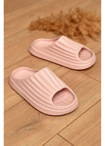 Пудровые шлепанцы пена женские пудрового цвета Let's Shop