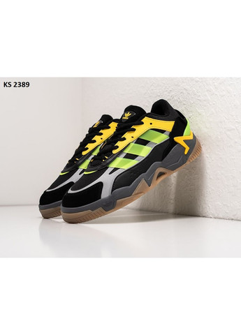 Сірі Осінні кросівки чоловічі adidas niteball ii white black green адідас найтбол No Brand