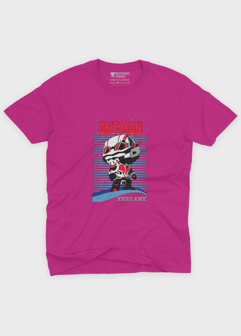 Розовая демисезонная футболка для мальчика с принтом супергероя - человек муравей (ts001-1-fuxj-006-026-002-b) Modno