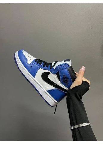 КРОССОВКИ ЖЕНСКИЕ NIKE AIR JORDAN 1 RETRO HIGH GAME ROYAL НАЙК АИР ДЖОРДАН No Brand комбинированные демисезоны (391064557)