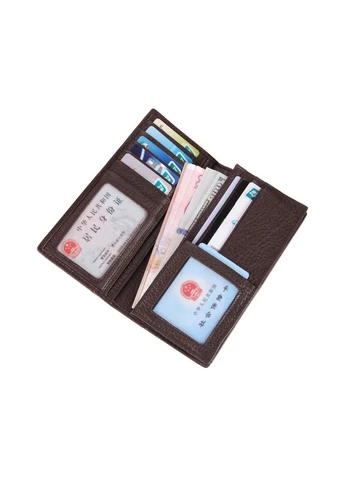 Бумажник мужской в гладкой коже Коричневый 8,5х18 см Vintage (391300039)