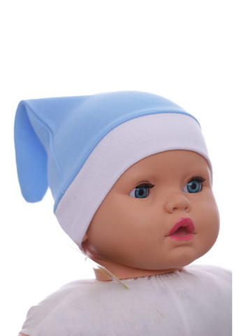 Шапка для хлопчика Заєць інтерлок синій 0м+ (39627) BABYKROHA (317042801)