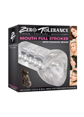 Мастурбатор реалистичный Рот с язычком Mouth Full, Zero Tolerance (383114277)