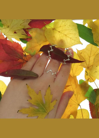 Срібні сережки пусети гвоздики "Гілочки і листочки" коло круг No Brand (350667351)