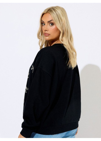 Черный свитшот SHEIN однотонный (372807109)