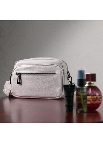 Сумка крос-боді через плече жіноча з натуральної шкіри Білий 36776 Vintage (354330635)