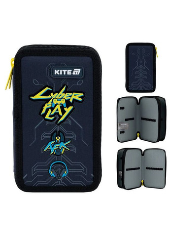 Пенал без наполнения 623 Cyber, 2 отделения (K25-623-4) Kite (328262026)