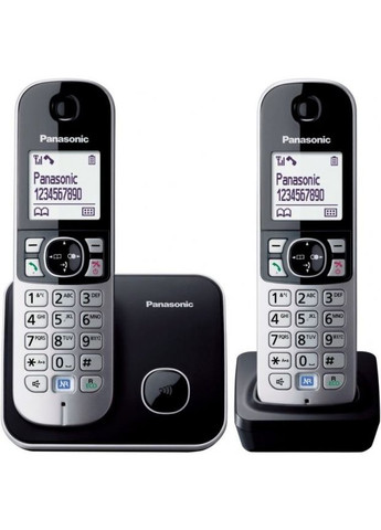 Радиотелефон DECT KXTG6812UAB Black Panasonic (315435157)