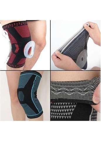 Бандаж на коленный сустав . XL/42-44см. Полужесткий. Ребра жесткости. Кольцо-Фиксатор. Черно-Красный. Bd AB066 (307288077)