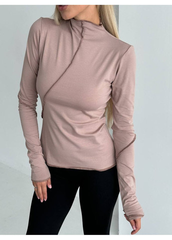 Жіночий лонгслів з декоративними швами MonCher (351554877)