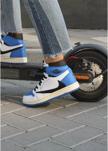 Цветные летние кроссовки nike air jordan retro 1 hihg x fragment x trawis scott найк аир джордан No Brand