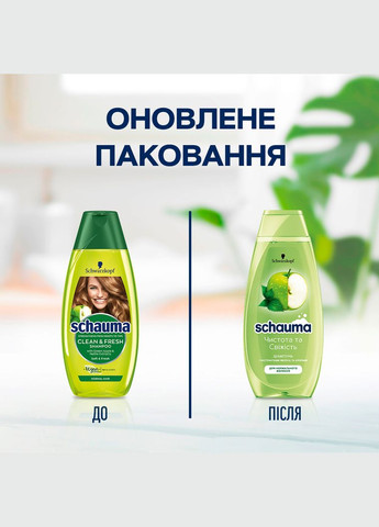 Шампунь Чистота и Свежесть, с экстрактом зеленого яблока и крапивы, для нормальных волос, 400 мл Schauma (328402283)