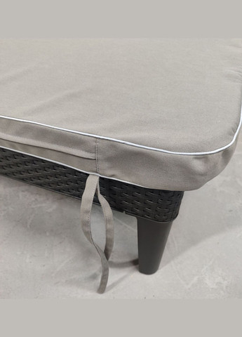 Матрац для шезлонга Mare двухсторонній акрил 195x58x6 см сірий eGarden (322650316)