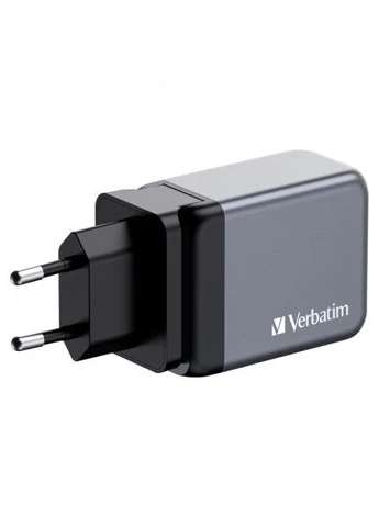 Зарядное устройство GaN 65 Вт 3 порта (2xUSB-C-65 Вт /USB-A -3.0) (32201) Verbatim (396884028)