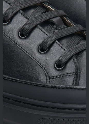 Черные кеды низкие, цвет черный Estro