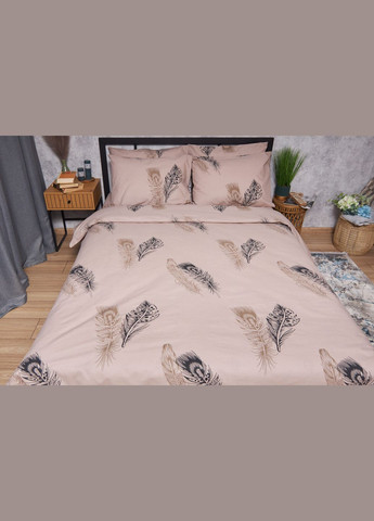 Комплект постельного белья Бязь Gold Люкс King Size 220x240 наволочки 4х50х70 (MS-820003188) Moon&Star Feathers (288535910)