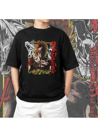 Чорна футболка з принтом record of ragnarok - геркулес No Brand