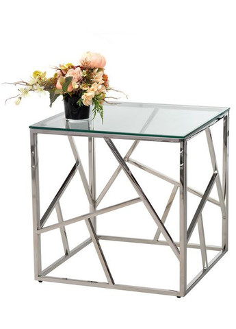 Журнальний стіл Escada B 55х55 Прозорий / Срібний ESCADABS Signal (372178192)