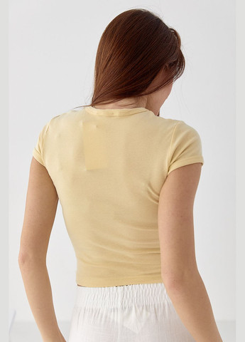 Приталена футболка з принтом Lurex - (335077215)