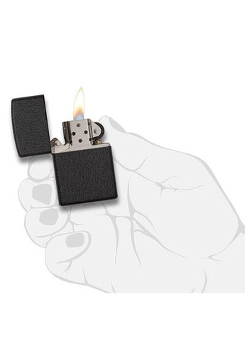 Комплект Запальничка 236 CLASSIC black crackle + Бензин + Кремені в подарунок Zippo (316615841)