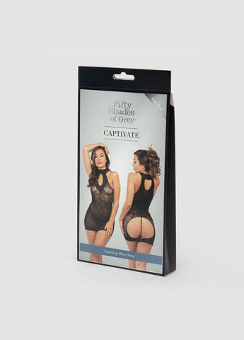 Чорна сексуальна міні-сукня fifty shades of grey plus size мережива, one size (eu: 36-44) No Brand