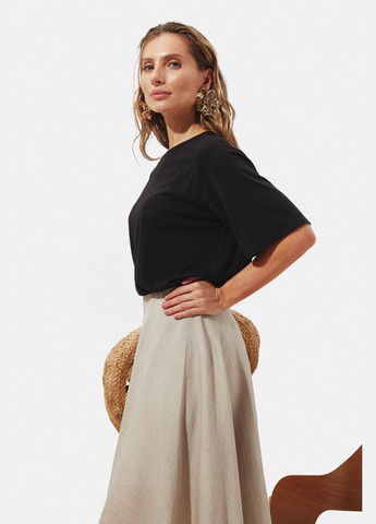 Бежевая кэжуал однотонная юбка ST-Seventeen