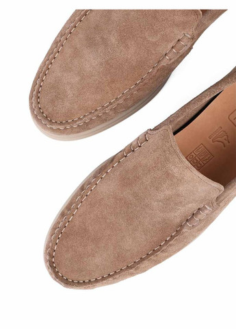 Бежевые мужские туфли d9361-1-639b бежевый замша MIRATON