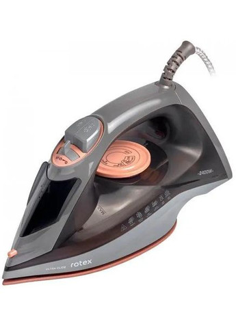 Прасувальна праска RIC41-C Ultra Glide Керамічне покриття 2400Вт Резервуар 220мл Чорний/Помаранчевий Rotex (351361307)