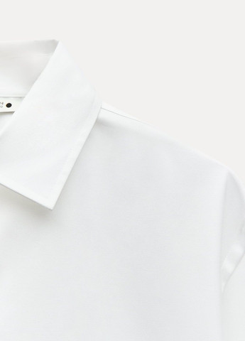 Белая классическая рубашка однотонная Zara