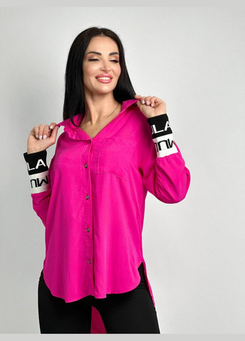 Малинова подовжена жіноча блузка Fashion Girl