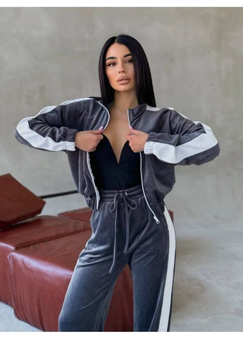 Стильный и удобный велюровый костюм No Brand (385924394)