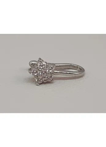 Срібна сережка-пірсинг в ніс (без проколу, обманка). 2806R Silver (389573848)